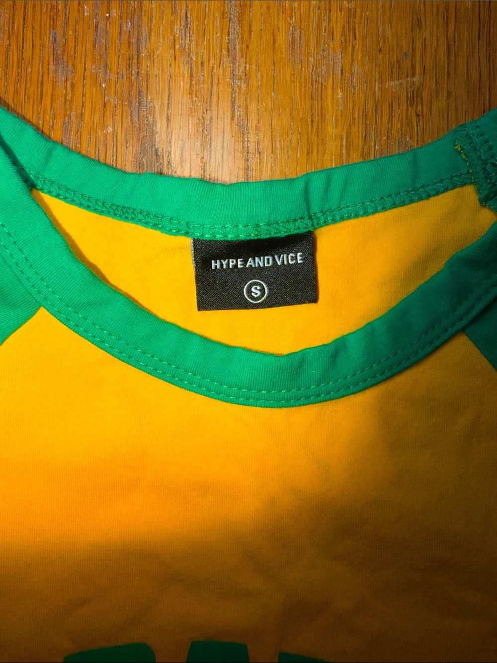 Hype and Vice Brazil Homerun Tee in Gold size small - Picture 6 of 7